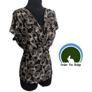 Y2K Perseption Concept Brown Slinky Babydoll Top XL grunge indie retro